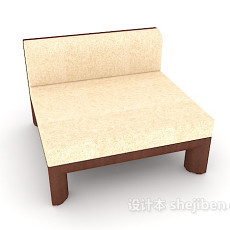 新中式简单休闲椅3d模型下载
