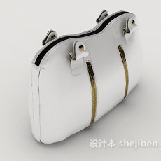 白色手提包3d模型下载
