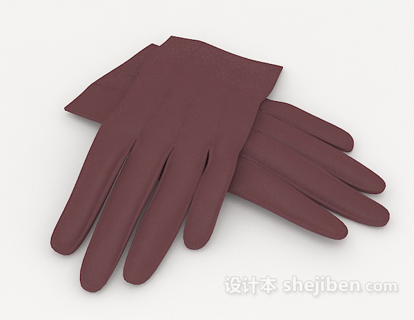 紫色手套3d模型下载