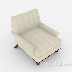 欧式家居简约灰色单人沙发3d模型下载
