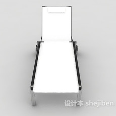 现代休闲白色躺椅3d模型下载