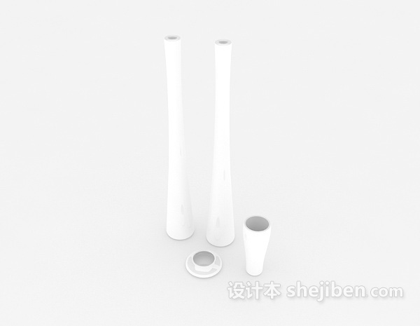 白色陶瓷工艺品3d模型下载