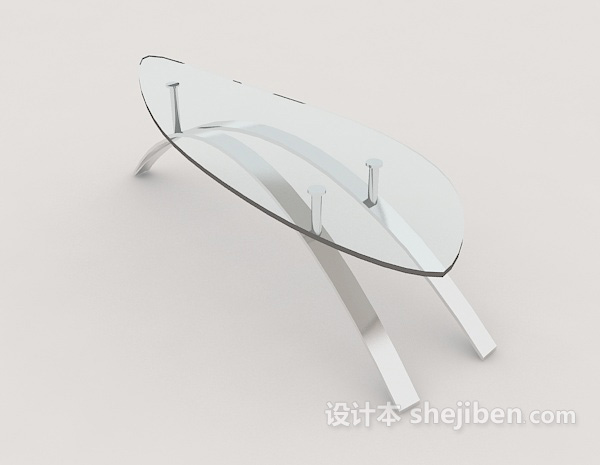 设计本简单现代玻璃茶几3d模型下载