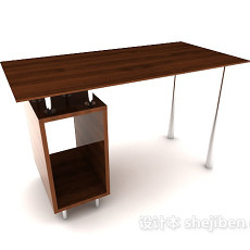 木质电脑桌3d模型下载