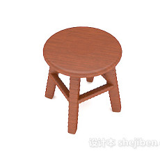 圆形板凳3d模型下载