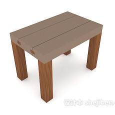 家居实木小板凳3d模型下载