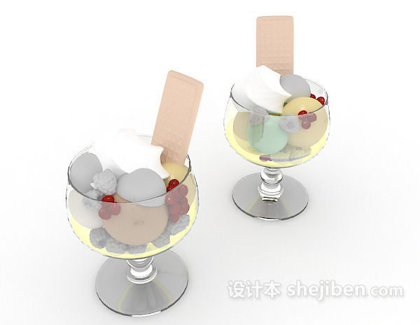 冰淇淋球3d模型下载