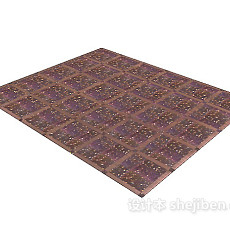 紫色地毯3d模型下载