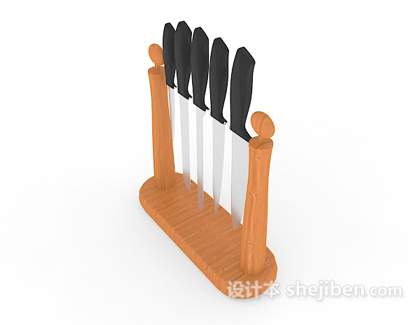 设计本厨房刀具3d模型下载