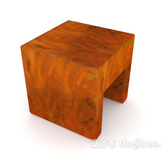 实木板凳3d模型下载