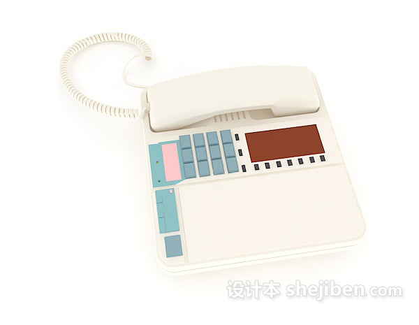 免费现代电话座机3d模型下载