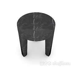 黑色板凳3d模型下载