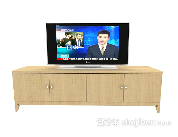 现代风格现代液晶电视机3d模型下载