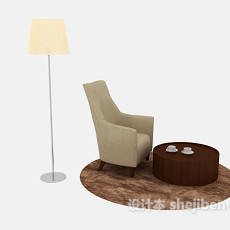 简约家具桌椅3d模型下载