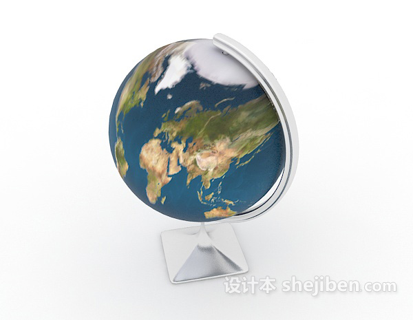 现代风格现代地球仪3d模型下载