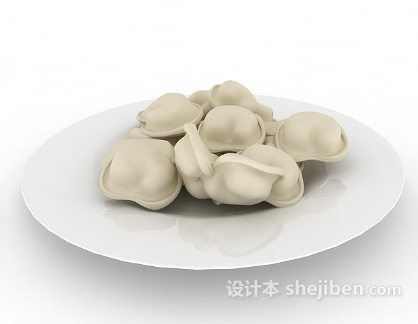 设计本水晶饺子3d模型下载