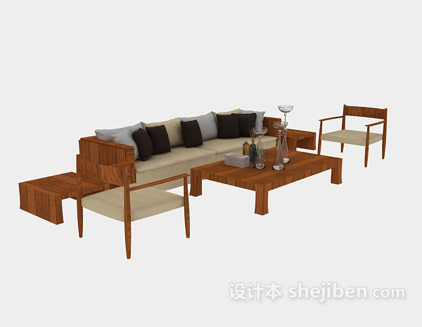 现代居家简单组合沙发