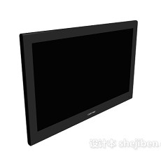 黑色简约电视机3d模型下载