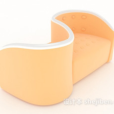 S型沙发3d模型下载