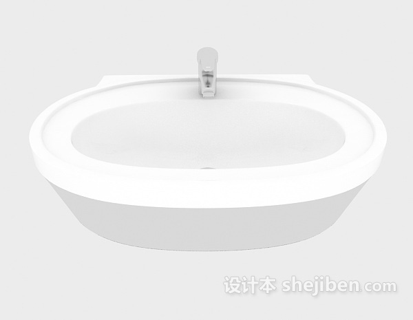 现代风格家居浴室洗手池3d模型下载