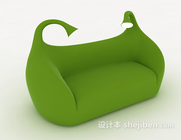 个性绿色多人沙发