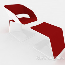 简单时尚休闲躺椅3d模型下载