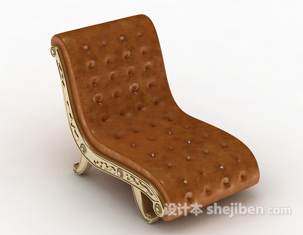 高档欧式皮质沙发3d模型下载