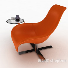 橙色休闲椅3d模型下载