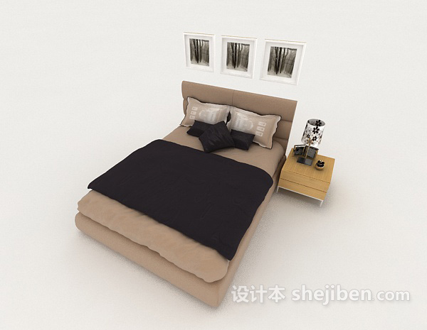 简单型现代居家双人床