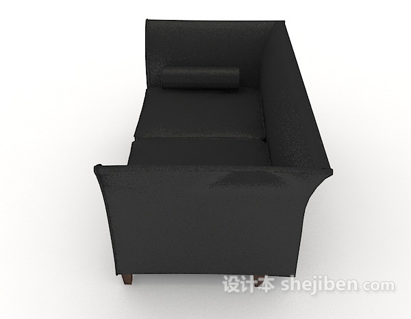 设计本皮质居家双人沙发3d模型下载