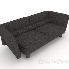 麻色双人沙发3d模型下载
