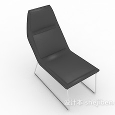 简约黑色休闲椅子3d模型下载