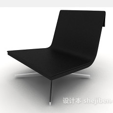 简单黑色休闲椅子3d模型下载