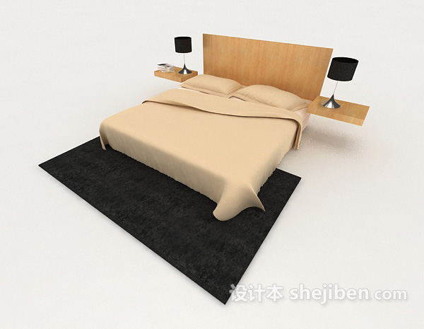 简单实木床具