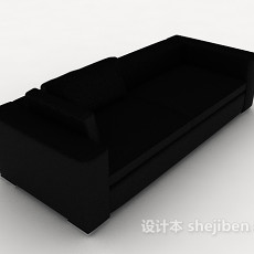 黑色现代简约双人沙发3d模型下载