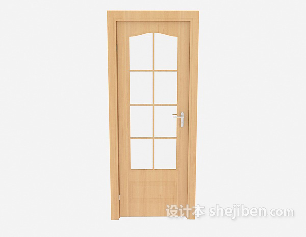 简单家居浴室门3d模型下载