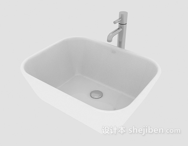 简单居家洗手池3d模型下载