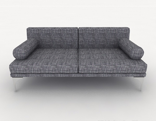 现代风格麻布双人沙发3d模型下载