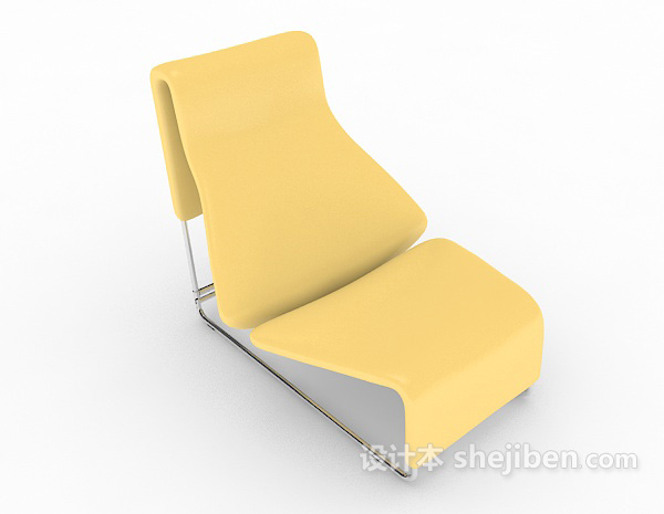 黄色简单休闲椅3d模型下载