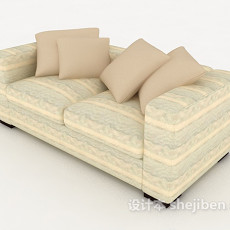 田园清新型沙发3d模型下载