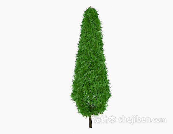 现代风格室外绿色树3d模型下载