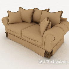 简单双人沙发3d模型下载
