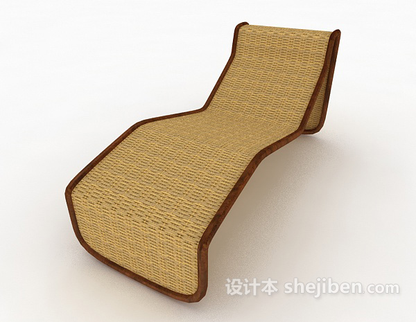 免费藤编躺椅3d模型下载