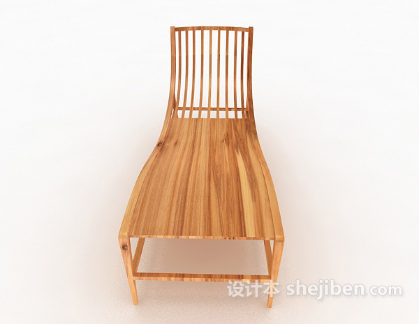 现代风格实木躺椅3d模型下载