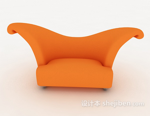 现代风格个性简洁单人沙发3d模型下载