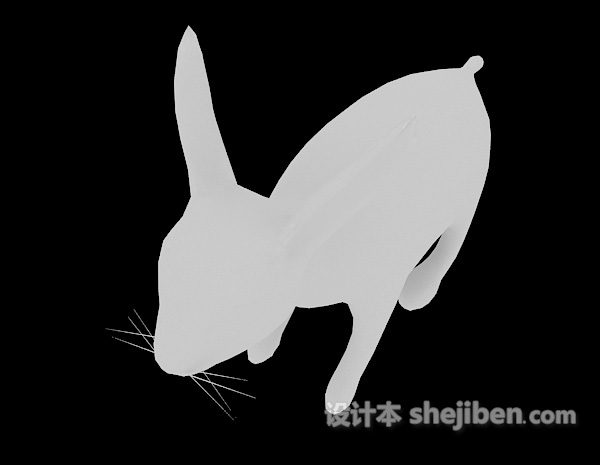 现代风格兔子玩具3d模型下载