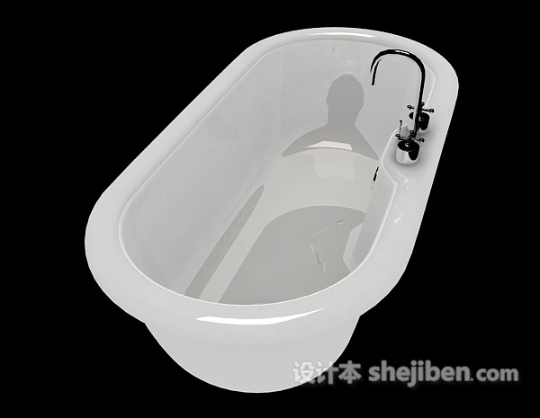 设计本家居简单浴缸3d模型下载