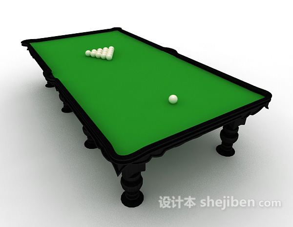 现代风格简易桌球台3d模型下载