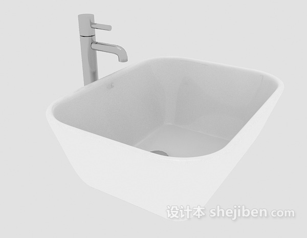 设计本简单居家洗手池3d模型下载