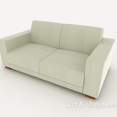 新中式浅色双人沙发3d模型下载